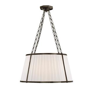 Windsor Large Avize-Bronze with Boxpleat Silk Shade