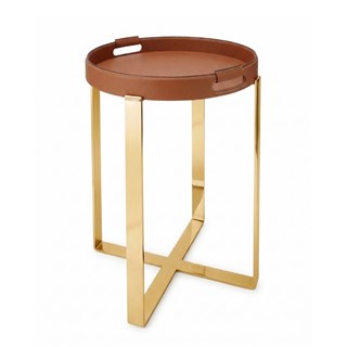 Ralph Lauren Home Wyat Brown Gold Sehpa