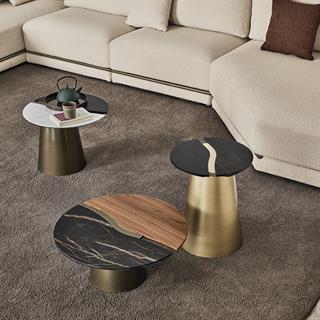 Bontempi Casa Yang 60 Oak Yuvarlak Yan Sehpa