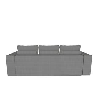 Zenit Üçlü Kanepe-Covering Grey Melange (TETA007)