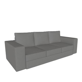 Zenit Üçlü Kanepe-Covering Grey Melange (TETA007)