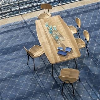 Ethimo Agave Natural Teak Black Kolsuz Sandalye