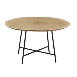 Alburni Alçak Sehpa-Tabla Oak veneer-Ayak Black lacquered steel