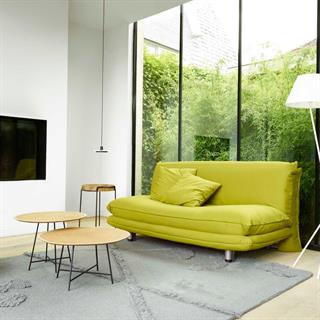 Alburni Alçak Sehpa-Tabla Oak veneer-Ayak Black lacquered steel