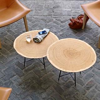 Alburni Alçak Sehpa-Tabla Oak veneer-Ayak Black lacquered steel