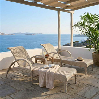 Alfresco Amazon White Şezlong