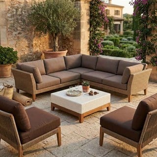 Alfresco Eden White Kare Orta Sehpa