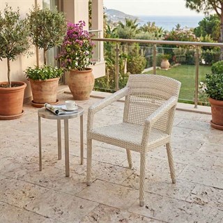 Alfresco Eniwa White Armchair