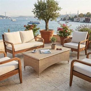 Alfresco Madrid Brown Yan Sehpa