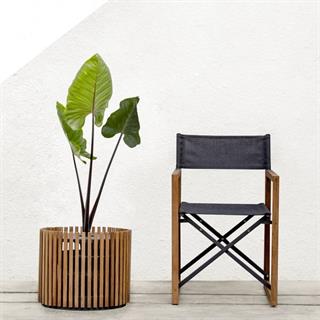 Alfresco Milan Teak Anthracite Saksı