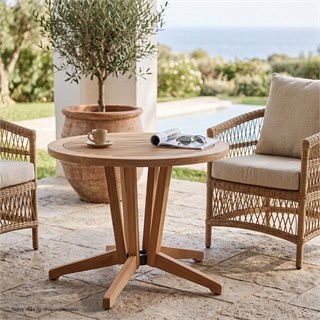 Alfresco Milan Teak Round Side Table
