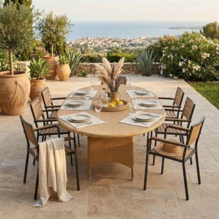 Alfresco Valencia Honey Oval Yemek Masası