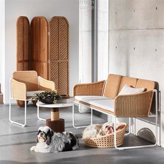 Alfresco White Natural Garden Seating Set