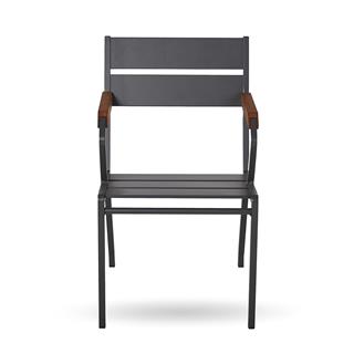 Trica Alüminyum Ahşap Anthracite Bahçe Sandalyesi