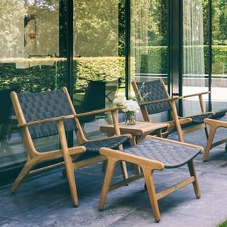 Apple Bee Luc Armchair and Ottoman Garden Set