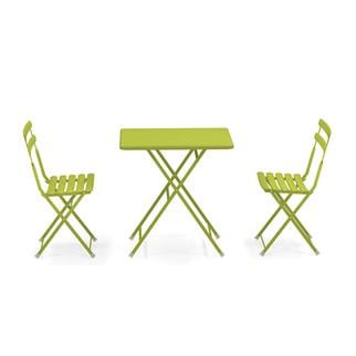 Emu Arc en Ciel Green Table and Chair Set