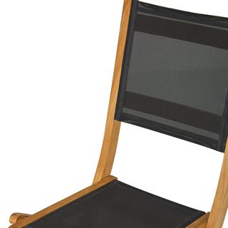 Kayu Teak Arona Batyline Black Katlanır Bahçe Sandalyesi