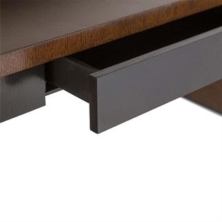 Barnes Konsol-Sawn Oak-3 Drawers-Polished Stainless Steel