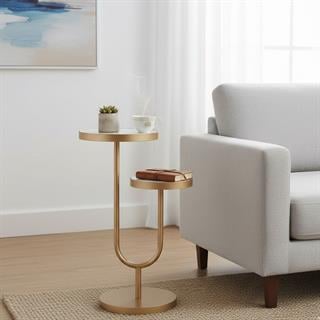 Bassett Mirror Scatter Gold Yan Sehpa