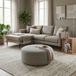 Bauhaus Darby Round Pouf