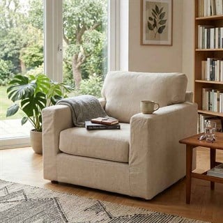 Bauhaus Slipcover Beige Koltuk