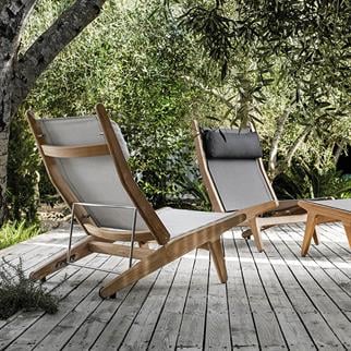Gloster Bay Teak Seagull Reclining Lounger