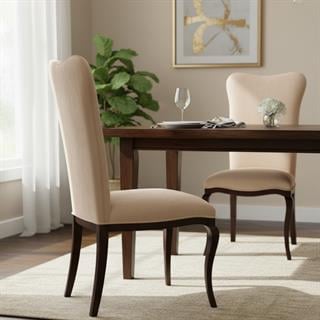 Beige Armless Dining Chair