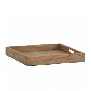 Bellagio Rough-X 50x50 Grey Teak Servis Tepsisi