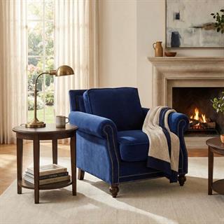 Bernhardt Brae Navy Blue Koltuk