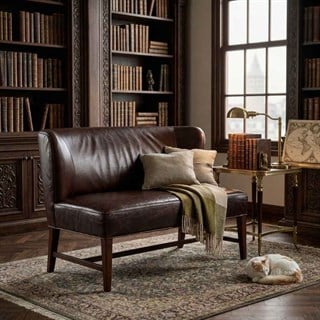 Bernhardt Norfolk Brown Deri Koltuk