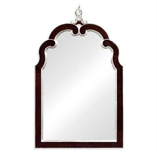 Jonathan Charles Black Eucalyptus & Silver Leaf Rectangular Mirror