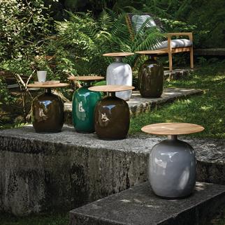 Gloster Blow Teak Smoke Yan Bahçe Sehpası