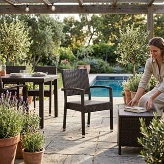 Brightmax Massa Brown Kollu Sandalye