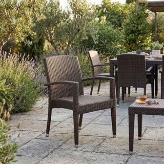 Brightmax Materal Brown Kollu Sandalye