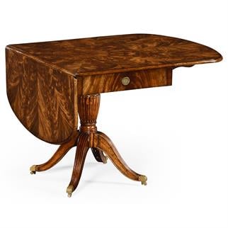 Jonathan Charles Buckingham Flame Mahogany Pembroke Folding Table