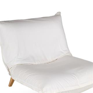 Calin Koltuk-Small-Gevşek Kılıflı-Ayarlanabilir Sırt-Ayak Ahşap-Kumaş Rasone/Ivoire