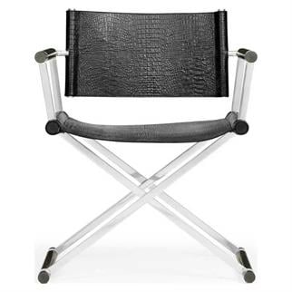 Jonathan Charles Campaign Style Black Directors Chair