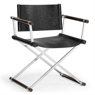 Jonathan Charles Campaign Style Black Directors Chair