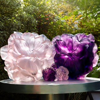 Daum Camelia Large Purple Vase