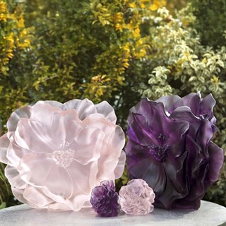 Daum Camelia Large Purple Vase