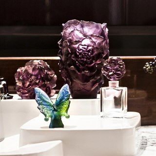 Daum Camelia Small Purple Vase
