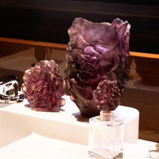 Daum Camelia Small Purple Vase