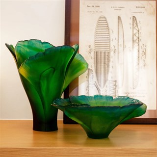 Daum Ginkgo Large Green Vazo