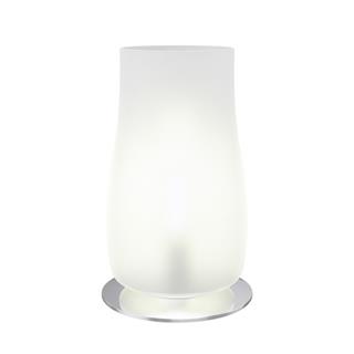 Deanery Masa Lambası-Chromed Base Satin-İnish Mouth-Blown Glass Shade/Grey Textile Cable/Black Foot Switch