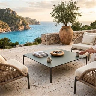 Dedon Izon Black Pepper Square Coffee Table