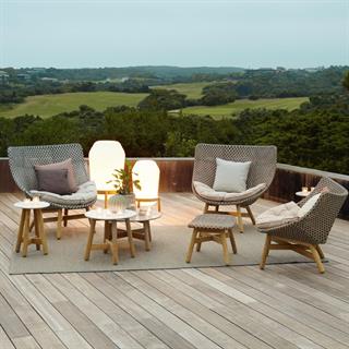 Dedon Mbrace Black Teak Yan Sehpa