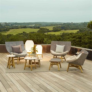 Dedon Mbrace Chestnut Bahçe Pufu