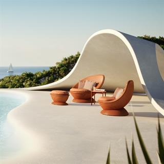 Dedon Papyon Nectar Koltuk ve Puf Takımı