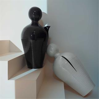 Do Seramik Vazo - 40 cm - Bianco Angelo