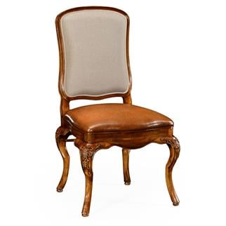 Jonathan Charles Duchess Light Burr Walnut Side Chair